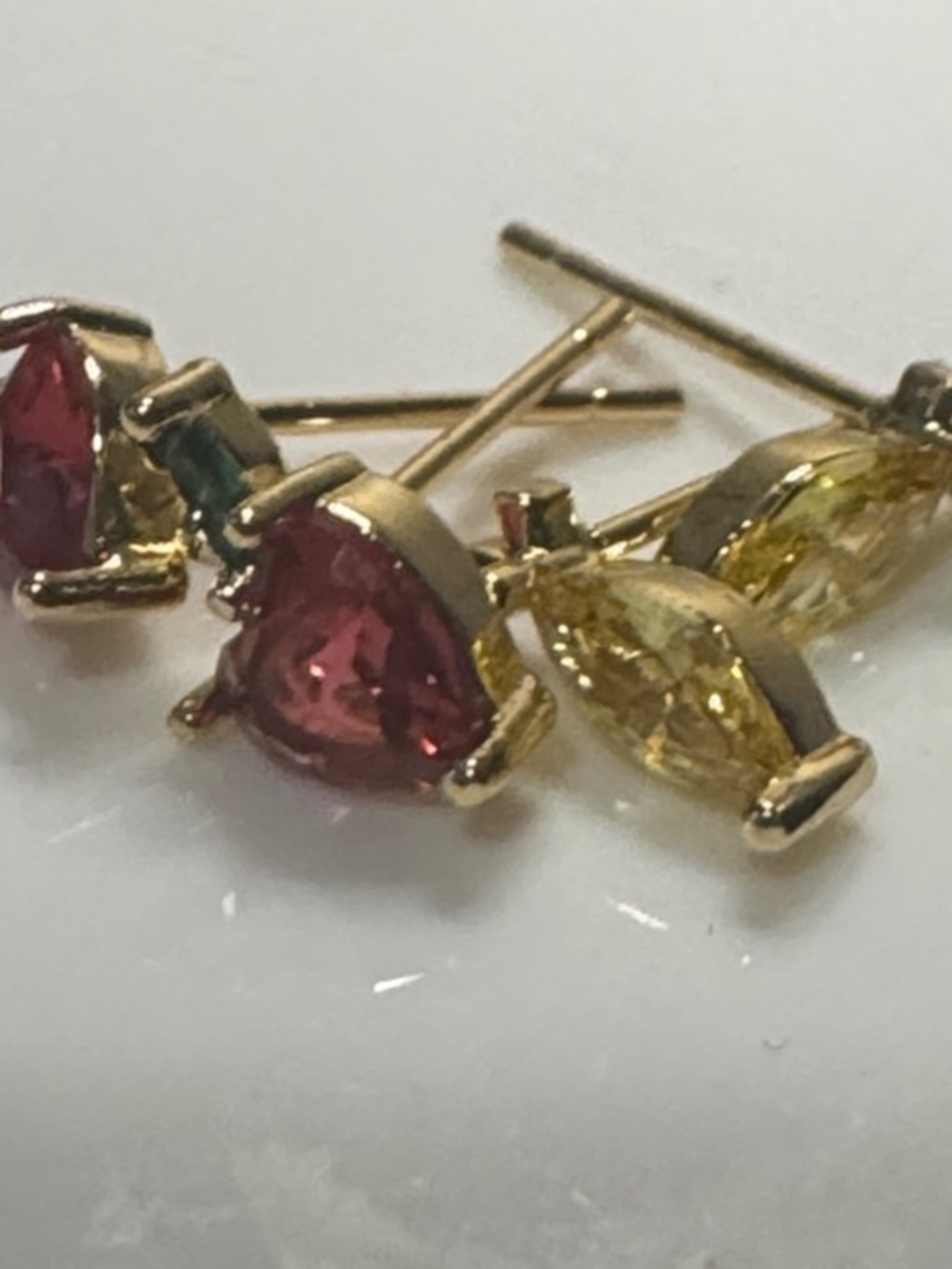 Cute Fruit Stud Earrings. Apple and Lemon